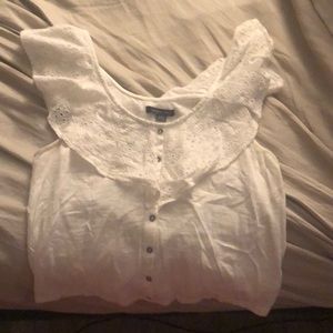 White off the shoulder crop top